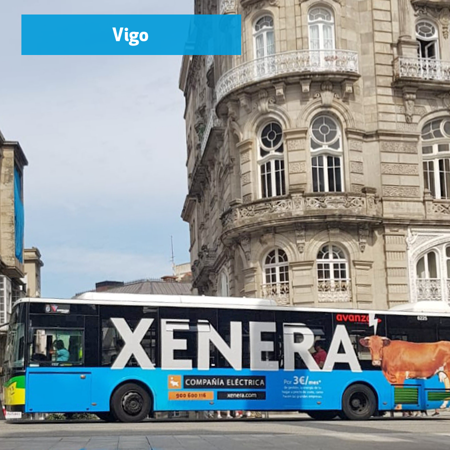 Autobús XENERA A vaquiña polo que vale en Vigo